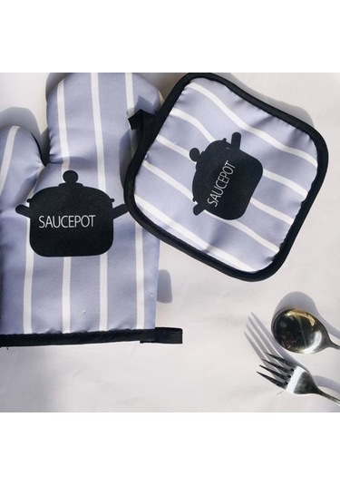 Dimi Izgara Sağ Eldiven Kalın Mikrodalga Pişirme Eldiveni Tencere İle Isıya Dayanıklı 5