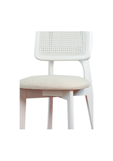 Aspendos İskandinav Natural Ahşap Masa Sandalye Takımı 90x90 Beyaz - Beyaz