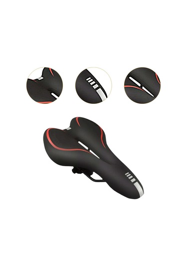 Suntek Dağ Bisikleti Koltuğu Yumuşak Bisiklet Kırmızı