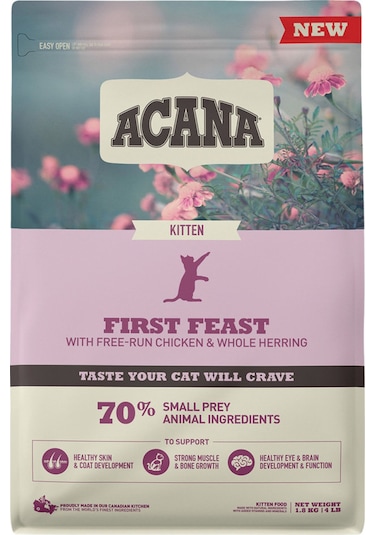 Acana First Feast Kitten Tavuklu ve Ringa Balıklı Yavru Kedi Maması 1800 G