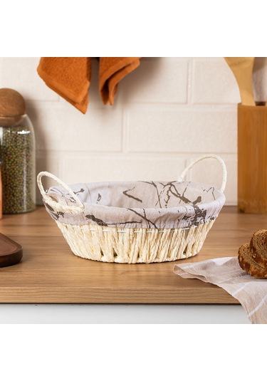 Porsima Mio-020 2li Hasır Görünümlü Yuvarlak Ekmek Sepeti Beyaz