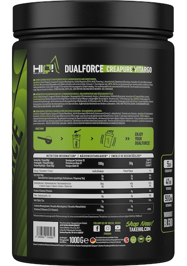 Hıq Vitargo Dual Force 1000g Lemon Flavored