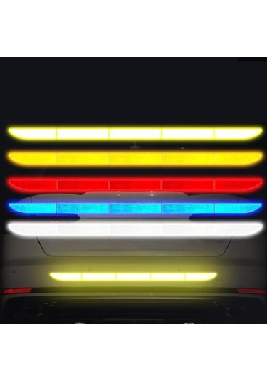 Yeşil Araba Reflektör Etiket Dış Gövde 3x90cm Gövde Oto Çıkartması Reflektif Bant