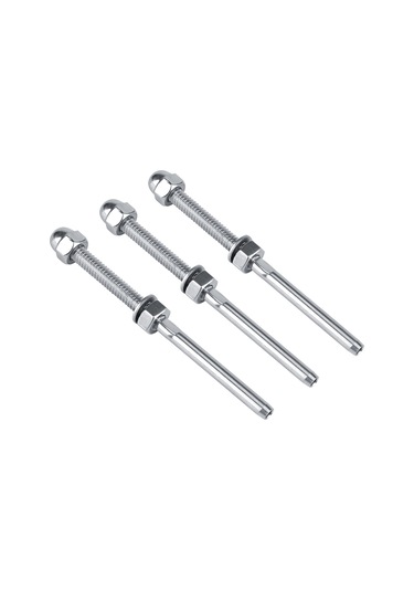 Springsun 10 Adet 316 Paslanmaz Çelik Teli Gerintici, 1/8" Kablolar İçin, Somun-montajlı, Ahşap Direk Uyumlu Diğer