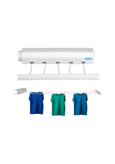 Hfambition 3.75m Genişleyen 5-çizgili Duvarlı Kurutma Çizgisi, 8kg Yük Taşıma, Güvenlik Kilidi, İç/ Dış Kullanım Diğer