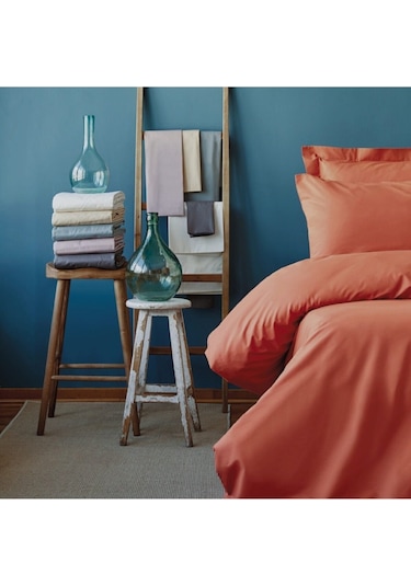 İssimo Ranforce Simply Fitted Çarşaf 100 200 Cm Kiremit - Kiremit