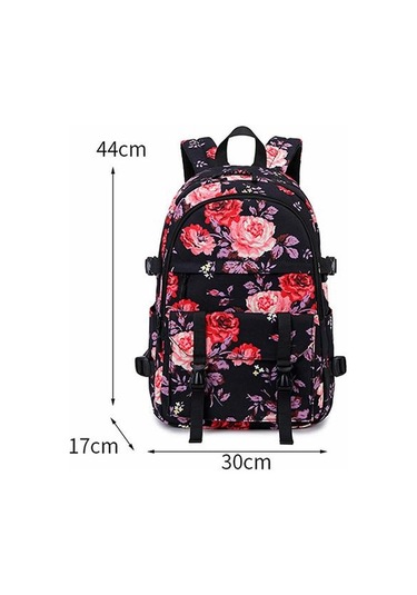 Gündelik Öğrenci Schoolbag Baskı Su Geçirmez Sırt Çantası Yeşil A.Kahverengi