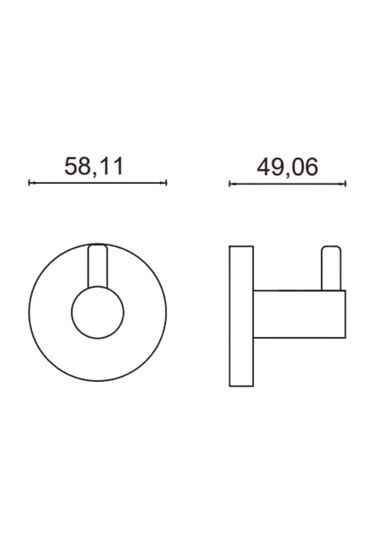 Çelik Banyo Paslanmaz Pirinç Flora Tekli Askılık Mat Siyah