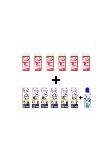 JOY WAX 6'LI KARTUŞ AĞDA PUDRALI, 6'LI 2MT BEZ, 125ML YAĞ