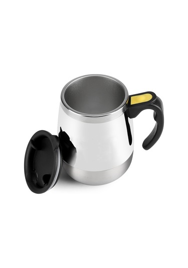 Lemestar Beyaz Otomatik Manyetik Karıştırıcı Kupa - Paslanmaz Çelik Isı Yalıtımlı, Gezginler İçin Spillproof, Kahve Şeker Krema Hızlı Karıştırma Beyaz