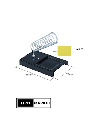 Süngerli Yaylı Kalem Havya Standı - Metal Gövdeli, Güvenli Lehimleme Desteği