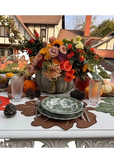 Yaprak Model 4 Kişilik Amerikan Servis Kahverengi