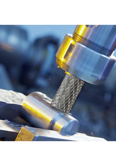 Hallow 1/4" Çift Kesim Tungsten Karbür Döner Çapak Temizleyici 5 Adet