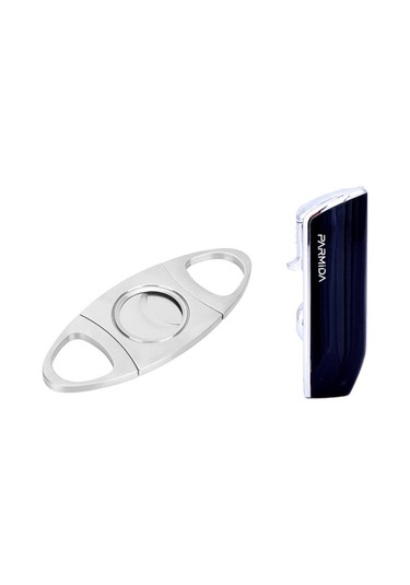 Parmida Siyah Üç Torch Pürmüz Çakmak Ve Metal Kesici Set