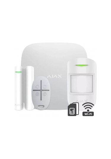 Ajax Hubkit/ Starterkit, Kablosuz, Alarm Kiti, Beyaz