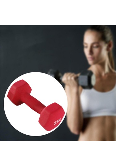 Suntek Erkekler Kadınlar İçin Egzersiz Dambılları Kırmızı