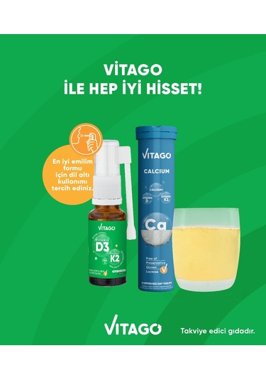 Vitamin D3 Sprey Vitago Prokalsiyum Tablet