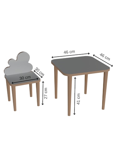 Alpa Ev Mobilya Bulut Tasarımlı Çocuk Masa Sandalye Takımı 2-5 Yaş Oyun Ve Aktivite Masası Beyaz