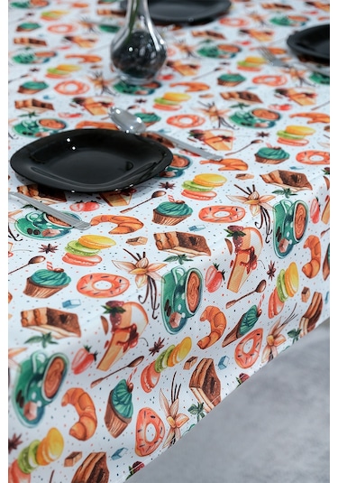 Sufre Sıvı Geçirmez Masa Örtüsü Sofra Bezi Sofra Örtüsü Piknik Örtüsü Cakes