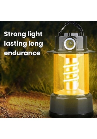 Bloomnest Yüksek Pil Ömrü Led Kamp Feneri, Şarj Edilebilir Kamp Lambası, Su Geçirmez Kamp Işığı, Acil Güç G1027, Asılı Çadır Işığı Asorti Çok Renkli