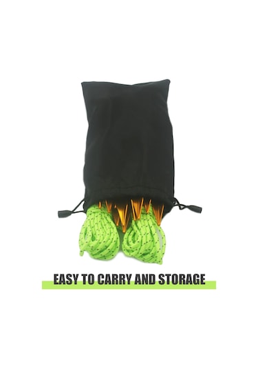 Lemestar Reflektif Çadır Bağlama Seti - Dayanıklı Poliester Halat, Alüminyum Çivi Ve Gerilim Ayarları İle Taşınabilir Depo Çantası - Outdoor Kamp, Yürüyüş Ve野营 İçin Çok Renkli