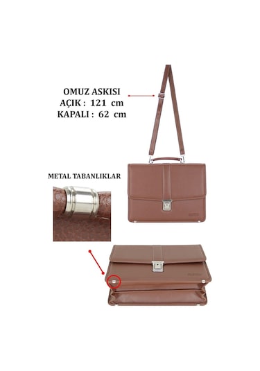 Erkek Omuz Askılı Deri Evrak Çantası