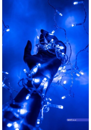 ACK LED Süsleme Işıklı Perde Mavi Işık 220V 23W 2m Mavi
