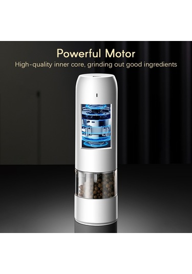 Leezsing Baharat Öğütücü Mutfak Elektrikli Öğütme Şişesi 6 Hız Ayarlanabilir Kalınlık Usb Deniz Tuzu Sichuan Biberi İçin Uygun