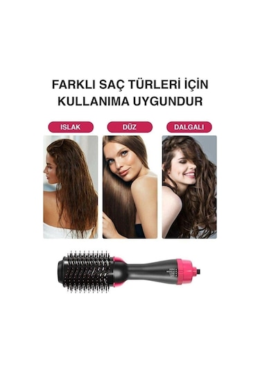 Jasper Saç Şekillendirici ve Düzleştirici Fön Tarağı