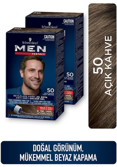 Schwarzkopf Men Perfect Saç Boyası 5.0 Açık Kahve 2'li