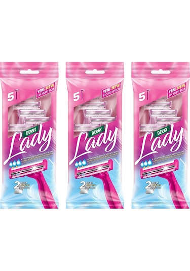 Derby Lady 2 5 Li Poşet Tıraş Bıçağı X 3 Adet