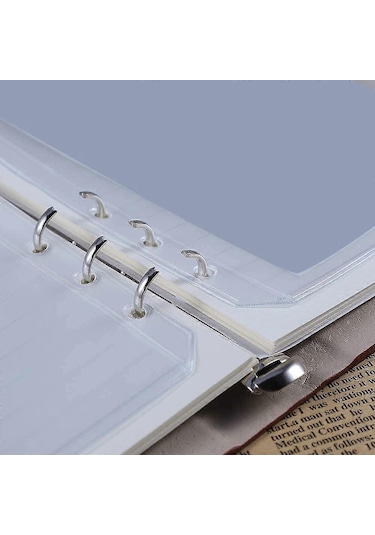 24 Paket A6 Boyutunda 6 Delikli Klasör Fermuarlı Gevşek Yapraklı Klasör 6 Halkalı Not Defteri Klasörü Gevşek Sayfa Saklama Çantası Diğer