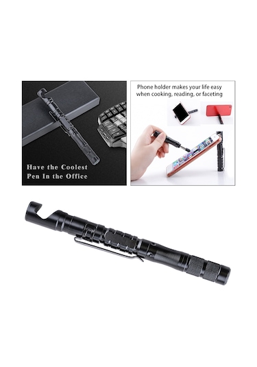 Homyl Taktik Kalem Elde Taşınabilir Kamp Yürüyüş Pusula Cam Siyah