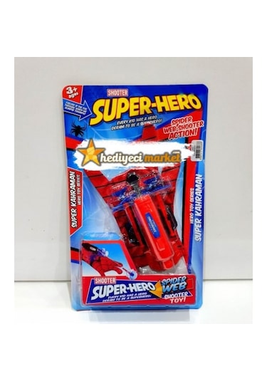 Super Hero Örümcek Adam Ağ Fırlatan Vakumlu Ok Atan Eldiven
