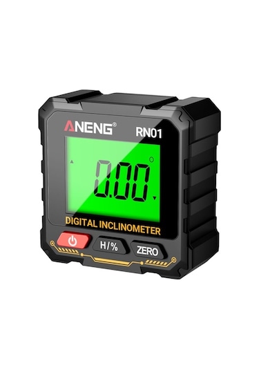 Tongxida Aneng Rn01 Dijital Açı Ölçer - Manyetik, Arka Işık, Ahşap İnşaat İçin Pil Yok Siyah