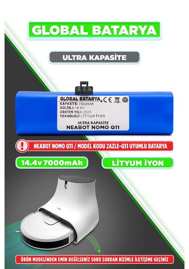 Neabot Nomo Q11 Batarya 7000mah Li-ion Pil