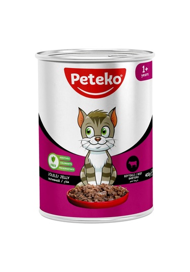 Peteko Biftekli Parça Etli Yetişkin Kedi Maması 12 x 400 G
