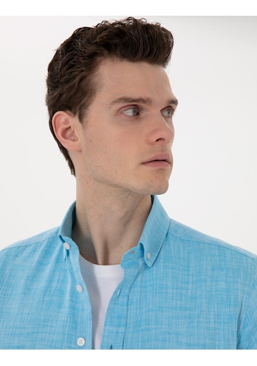 Pierre Cardin Erkek Aqua Gömlek Desenli 50307025-vr007 Aqua