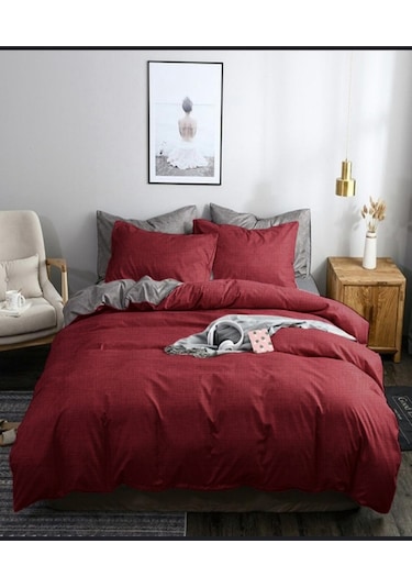 %100 Pamuk Çift Kişilik Nevresim Takımı - Çift Taraflı