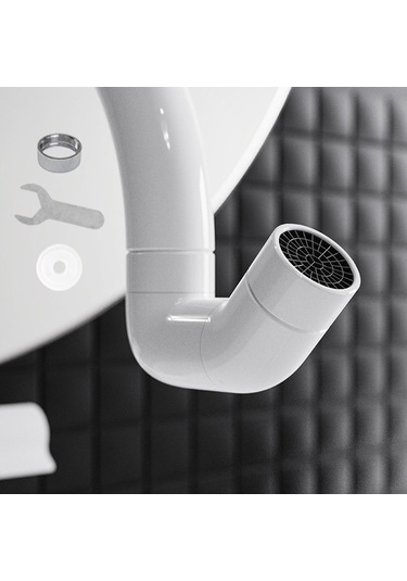 Suntek Mutfak Için 720d Tasarruf Evye Musluk Başlığı Su Beyaz