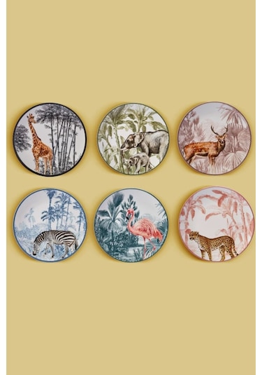 Karaca  Jungle 6 Parça Pasta Takımı 19 cm