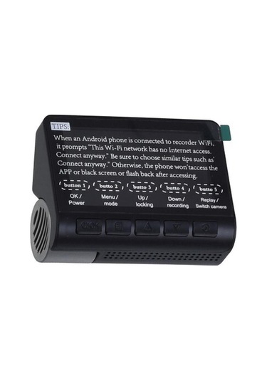 Twogo Ön Arka Kameralı Gps-wifi Ses Kayıtlı Araç Kamerası Go-4k Gps