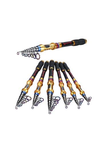 Taşınabilir Olta 1.8m-3.6m Seyahat Karbon Fiber Teleskopik Olta Deniz Direği Sopa Döküm Çubuk 1.8 M