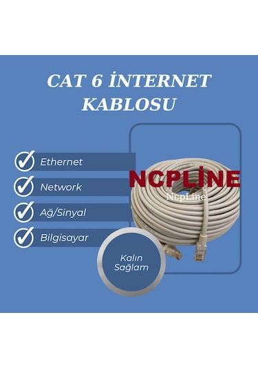 İzmirnecip 15 Metre Cat5 Kablo Eternet Kablosu