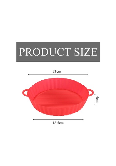 Airfryer Silikon Kap, Airfryer Silikon Fırın Tepsisi, Airfryer Tepsi Kırmızı