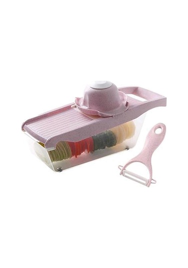 Ayarlanabilir Mandolin Sebze Dilimleyici - 6'sı 1 Arada Çok İşlevli Mutfak Gereçleri Pembe Diğer