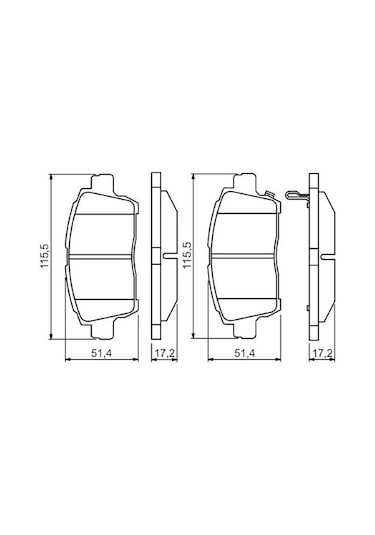 Toyota Corolla Uyumlu 1.6 Verso 2001-2004 Bosch Ön Balata 23510