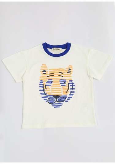 Luess Erkek Çocuk Görsel Baskılı Alt Üst Takım - Beyaz - Mavi Luess Erkek Çocuk Görsel Baskılı Alt Üst Takım - Beyaz - Mavi