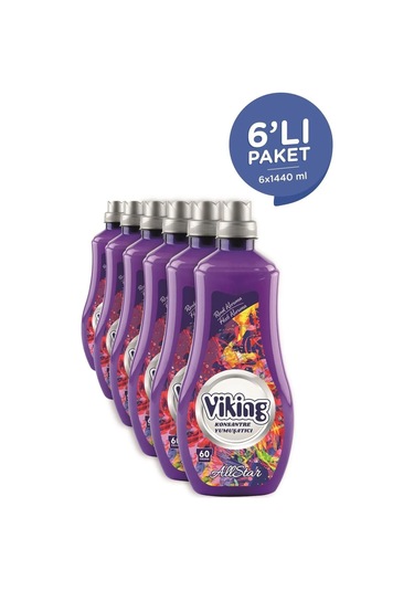 Viking Konsantre Çamaşır Yumuşatıcısı Allstar 6 x 1440 ML