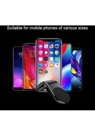 Sones Araba Metal Manyetik Hava Çıkışı Cep Telefonu Tutucu Braketi Gümüş